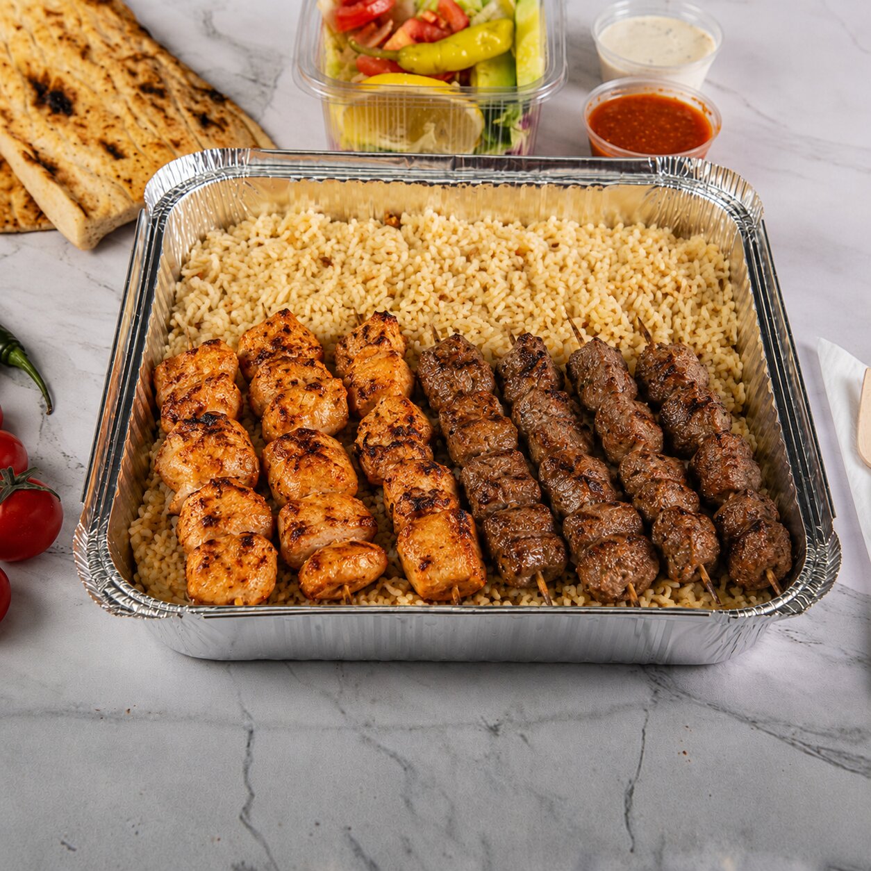 Chicken Shish and Lamb Shish