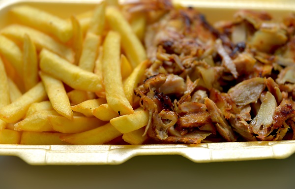 Chicken Doner Meat with Chips
