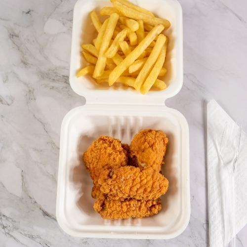 4 Pcs Chicken Wings with Chips
