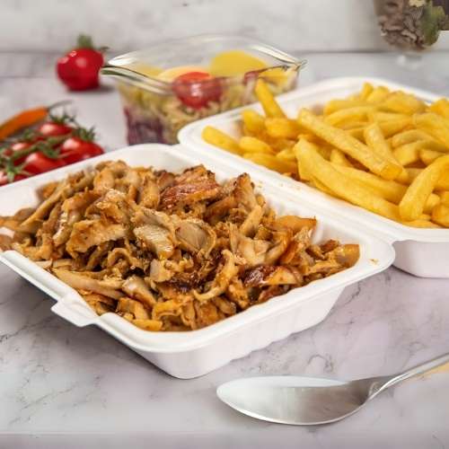 Chicken Doner Meat with Chips